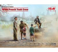 Icm 35647 - 1:35 Wwii French Tank Crew (4 Figures) - New