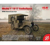 ICM ICM35661 1:35-Model T 1917 Ambulance, WWI American Car, Olive Green