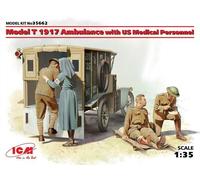 1:35 ICM KIT Model T 1917 Ambulance With Us Medical Personnel Kit ICM35662 Model