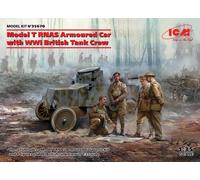 Icm 35670 - 1:35 Model T Rnas Armoured Car with Wwi British Tank Crew - New
