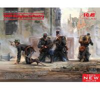 Icm 35680 - 1:35 Wwi Belgian Infantry (100% New Molds) - New