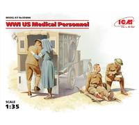 ICM 35694 WWI U.S. Medical Personnel (4 figures) 1:35 Model Kit Figure