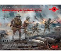 Icm 35703 1/35 British Infantry in Gas Masks (1917) (4 Figures)