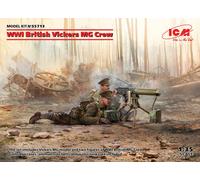 ICM Model Kit - WWI British Vickers MG Crew 1:35 - Vickers MG & 2 Figures (#35713)