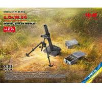 ICM ICM35716 1:35-s.Gr.W.34 WWII German Mortar Scale Model Kit