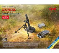 ICM ICM35716 1:35-s.Gr.W.34 WWII German Mortar Scale Model Kit