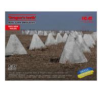 ICM 35746 Dragons Teeth Anti-Tank Obstacles 1:35 Model Kit