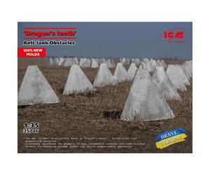 ICM 35746 Dragons Teeth Anti-Tank Obstacles 1:35 Model Kit