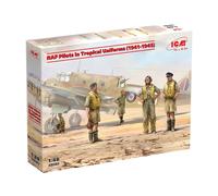 ICM 48080 World War 2 RAF Pilots in Tropical Uniform Plastic Kit
