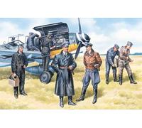 ICM ICM48082 1:48-Luftwaffe Pilots & Ground Personnel (1939-1945)