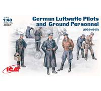 ICM ICM48082 1:48-Luftwaffe Pilots & Ground Personnel (1939-1945)
