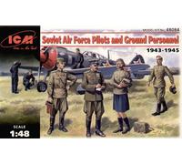 ICM 48084 Soviet Air Force Pilots and Groundcrew 1:48 Figure Model Kit