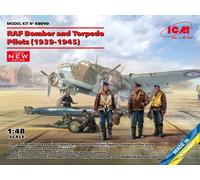 Icm 48090 - 1:48 Raf Bomber and Torpedo Pilots (1939-1945) (100% New Molds)