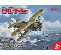 ICM ICM48095 1:48-I-153 Chaika WWII Soviet Biplane Fighter,Black