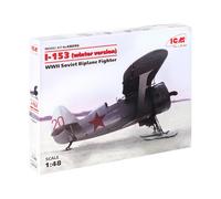 ICM Plastic Model Kit I-153 WWII Soviet Biplane Fighter 1:48 (Winter Version)