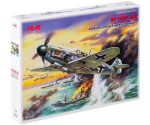 ICM 48104 48104-Messerschmitt BF 109F-4/B, WWII German Fighter Bomber, Assorted