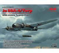 ICM Men's Icm 48236 Model Kit 88a-4 Torp/A-17 Tarpaulin 1 48 Ju 88A 4 Torp A 17 WWII German Torpedo Plane, Multicolor, One Size UK