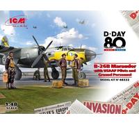 Icm 48322 - 1:48 B-26B Marauder with USAAF Pilots and Ground Personnel - New