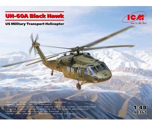 ICM 48361 1:48 Sikorsky UH-60A Black Hawk US Military Transport Helicopter new p