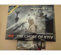 ICM 72140 - 1/72 MIG-29 The Ghost of Kyiv Kit Plus 3027 Acrylic Paints Set BNIB