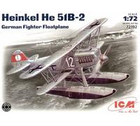 ICM ICM72192 1:72-Heinkel He 51B-2, German Floatplane Fighter, Black