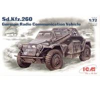 ICM 72431 German Sd.Kfz.260 Radio Coms Vehicle 1:72 Military Vehicle Model Kit
