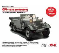 ICM 72471 Mercedes-Benz G4 1935 WWII Staff Car 1:72 Military Vehicle Model Kit