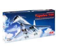 ICM 14401 Tupolev Tu-144 Soviet Supersonic Jet 1:144 Aircraft Model Kit