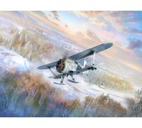 ICM 32011 Polikarpov I-153 Soviet winter version on skis 1:32 Aircraft Model Kit