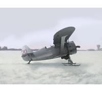 ICM Plastic Model Kit I-153 WWII Soviet Biplane Fighter 1:48 (Winter Version)