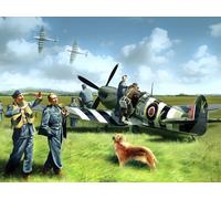 ICM 48801 1:48 Spitfire Mk.IX with RAF Pilots and Ground Personnel