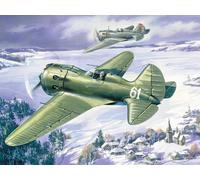 ICM Model Kit Polikarpov I-16 Type 24 - 1:72 WWII Soviet Fighter with Wheels