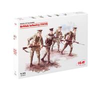 ICM ICM35684 1:35-British Infantry (1914) 4 Figs, 5.1 x 3.2 x 5.1 centimetres