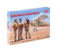 Icm British Pilots in Tropical Uniform (1939-1943) 3 Figures