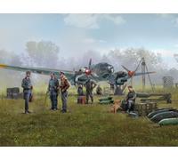 ICM DS4805 Airfield of the Luftwaffe bomber group 1:48 PLASTIC MODEL KIT