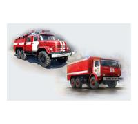 ICM DS3527 Fire Trucks of Ukraine Diorama Set 1:35 Model Kit