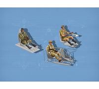 ICM 1:32 - WWII Allies Pilots in The Cockpit (GB, US, RU)