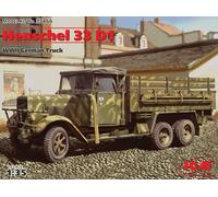 ICM ICM35466 1:35-Henschel 33 WWII German Army Truck, 21 x 6.2 x 7.2 centimetres