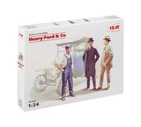 ICM ICM24003 1:24-Henry Ford & Co 3 Figures (Car not included)