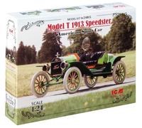 ICM ICM24015 1:24-Model T 1913 Speedster, US Sports Car, black
