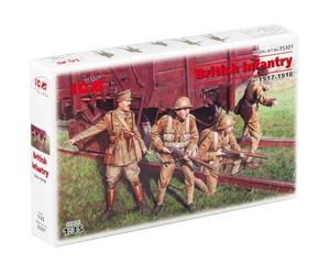 ICM ICM35301 1:35-British Infantry (1917-1918) 4 Figs, 14 x 14 x 52 millimetres
