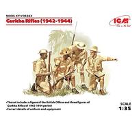 ICM ICM35563 1:35-Gurkha Rifles (1944) 4 Figs,black