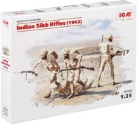 ICM ICM35564 1:35-Indian Sikh Rifles (1944) 4 Figs, black