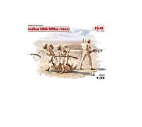 ICM ICM35564 1:35-Indian Sikh Rifles (1944) 4 Figs, black