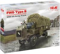 ICM Plastic Model Kit – FWD Type B WWI US Army Truck – 100% New Molds – 1:35 (ICM35655)