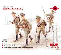 ICM ICM35677 1:35-WWI Russian Infantry 4 Figs, 8 x 13 x 52 millimetres