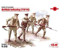 ICM ICM35684 1:35-British Infantry (1914) 4 Figs, 5.1 x 3.2 x 5.1 centimetres