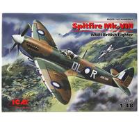 ICM ICM48067 1:48-Spitfire Mk.VIII, WWII British Fighter, 19.1 x 23.4 x 6.4 cent