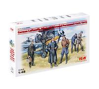 ICM ICM48082 1:48-Luftwaffe Pilots & Ground Personnel (1939-1945)