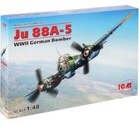 ICM Aircraft Model Kit - Junkers Ju 88A-5 1:48 WWII German Bomber - 100% new molds - 48232